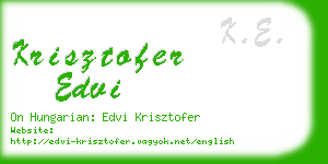 krisztofer edvi business card